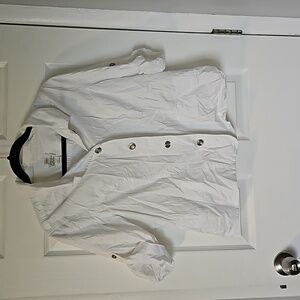 Christopher & Banks size L white button top nice top